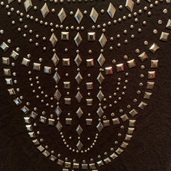 Peck&Peck rayon and spandex metal studded top/tunic. Worn 2x - Picture 2 of 5